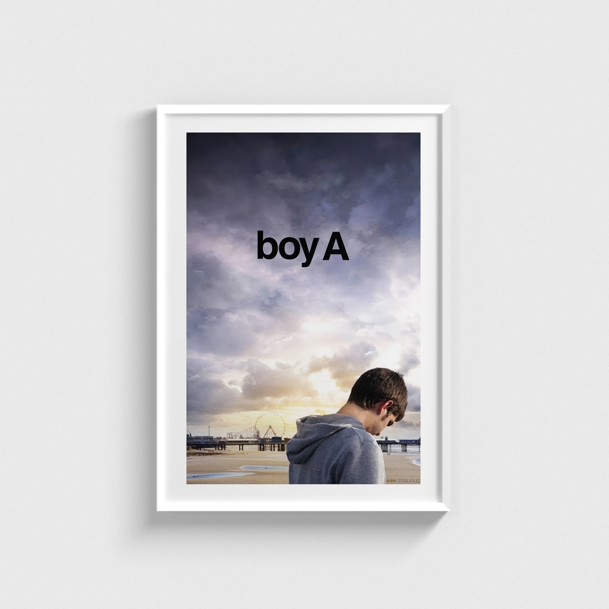 Boy A film posteri, beyaz çerçeveli tablo