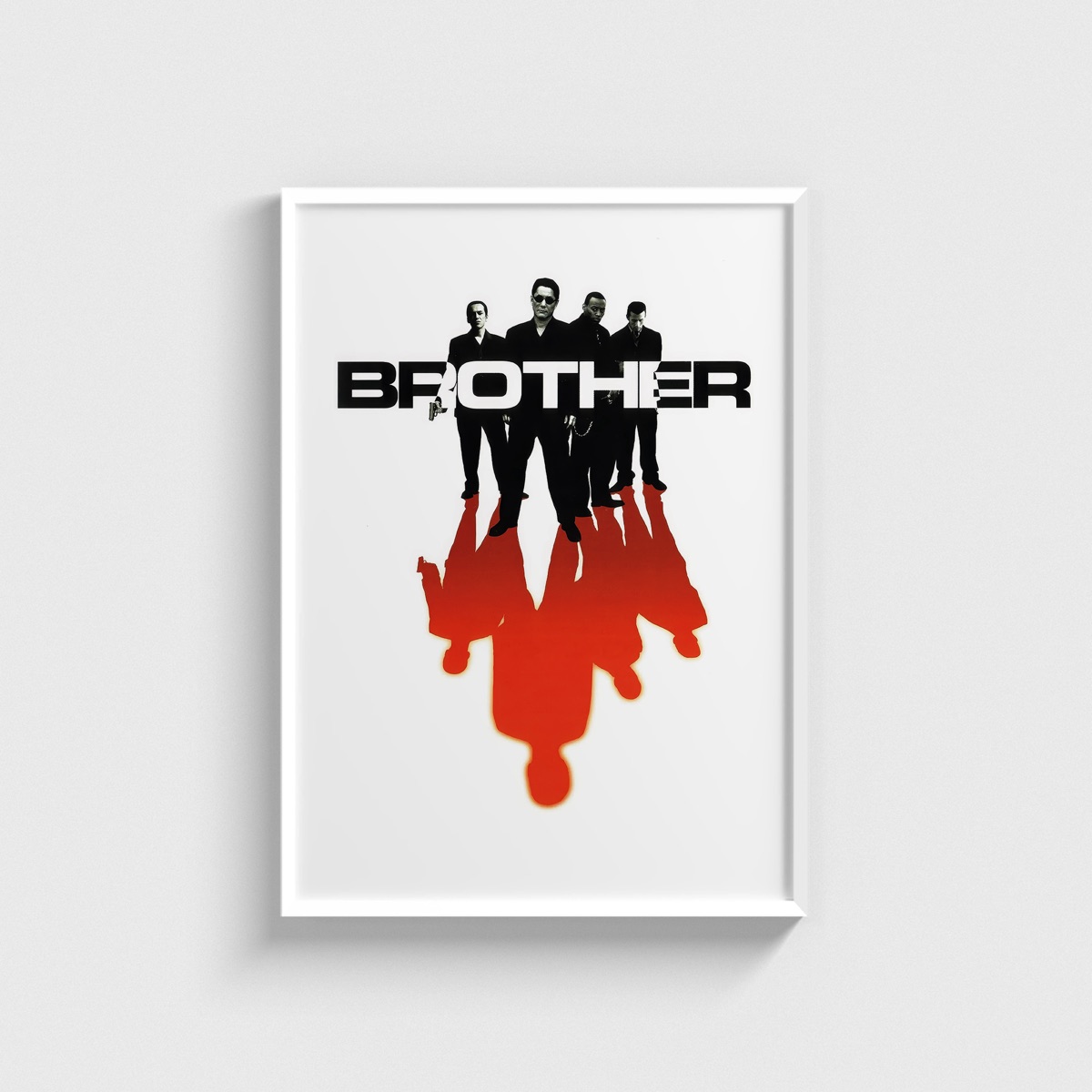 Brother film posteri, beyaz çerçeveli tablo