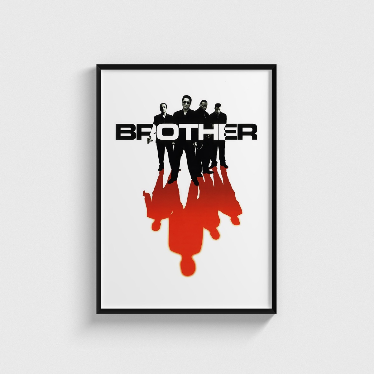 Brother film posteri, siyah çerçeveli tablo