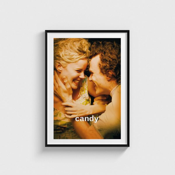 Candy film posteri, siyah çerçeveli tablo
