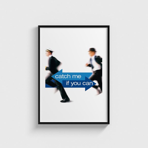 Catch Me If You Can film posteri, siyah çerçeveli tablo