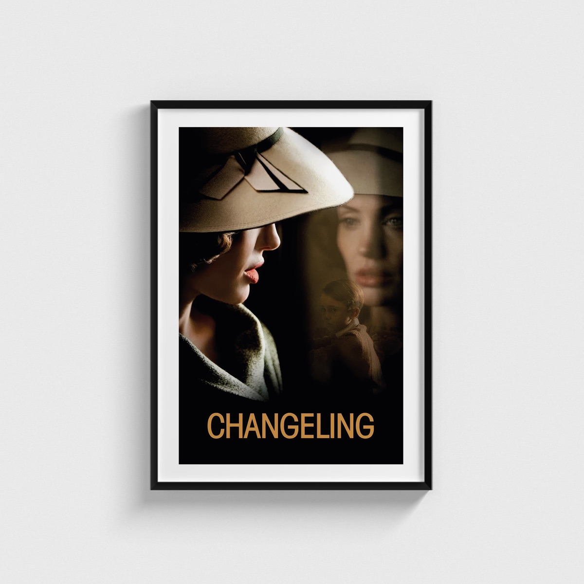 Changeling film posteri, siyah çerçeveli tablo