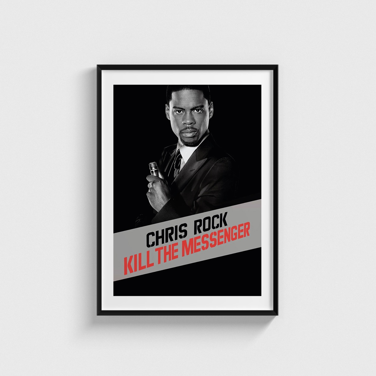 Chris Rock Kill the Messenger film posteri, siyah çerçeveli tablo