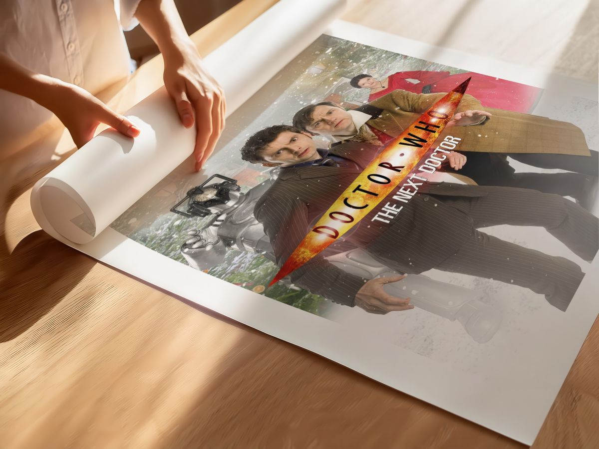 Doctor Who The Next Doctor (2008) Film Posteri, rulo yapılmış çerçevesiz poster