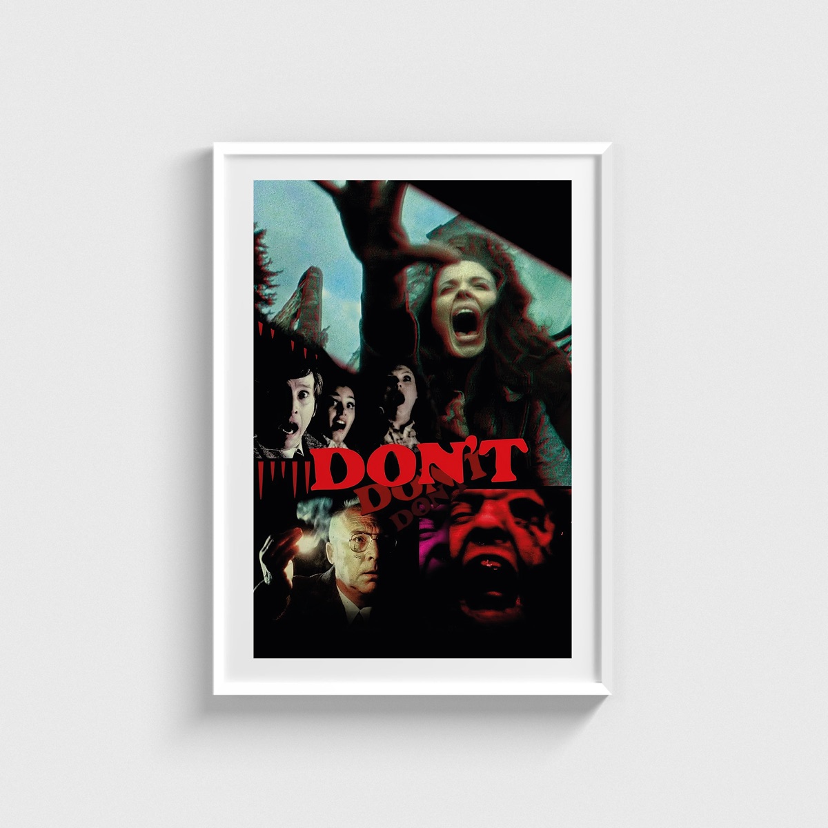 Don't film posteri, beyaz çerçeveli tablo