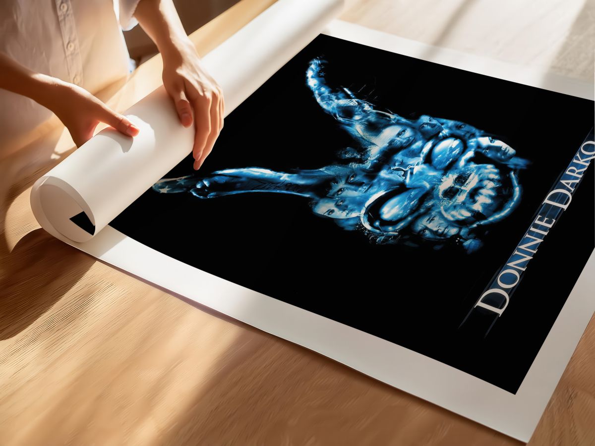 Donnie Darko (2001) Film Posteri, rulo yapılmış çerçevesiz poster