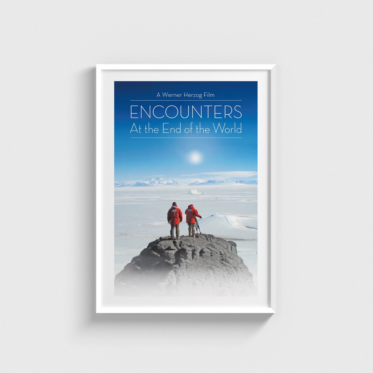 Encounters at the End of the World film posteri, beyaz çerçeveli tablo