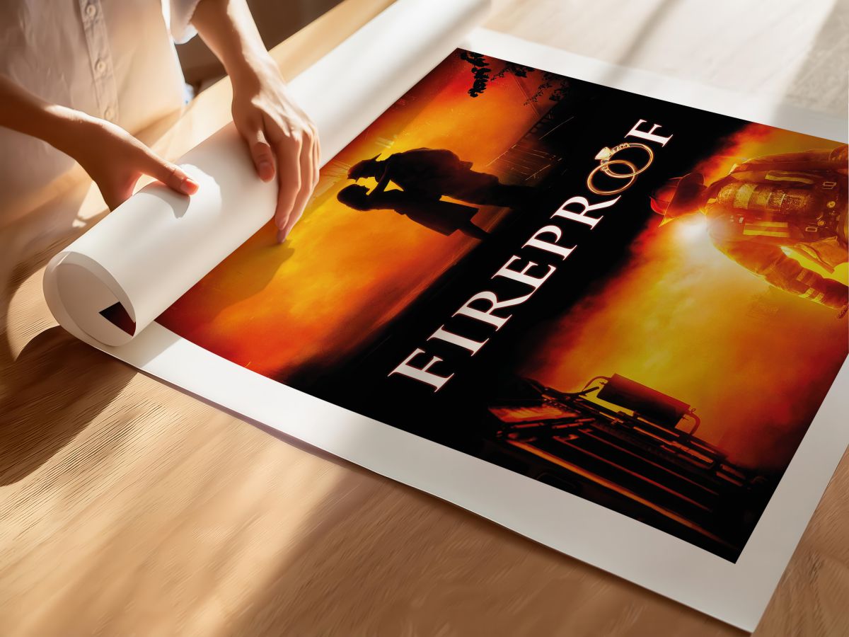 Fireproof (2008) Film Posteri, rulo yapılmış çerçevesiz poster