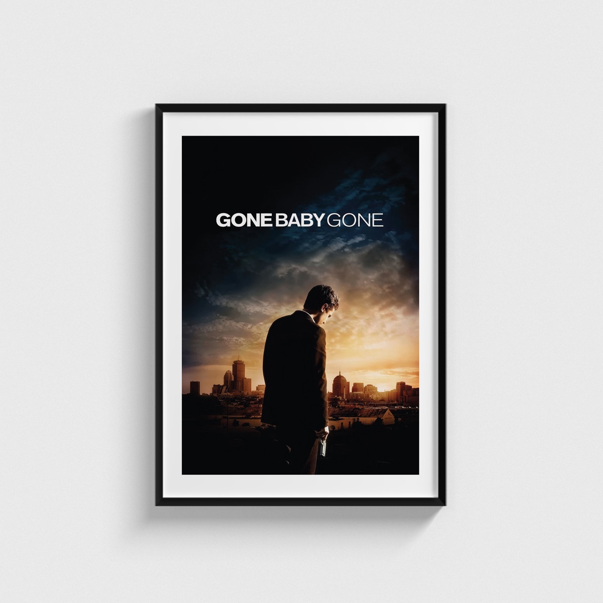 Gone Baby Gone film posteri, siyah çerçeveli tablo