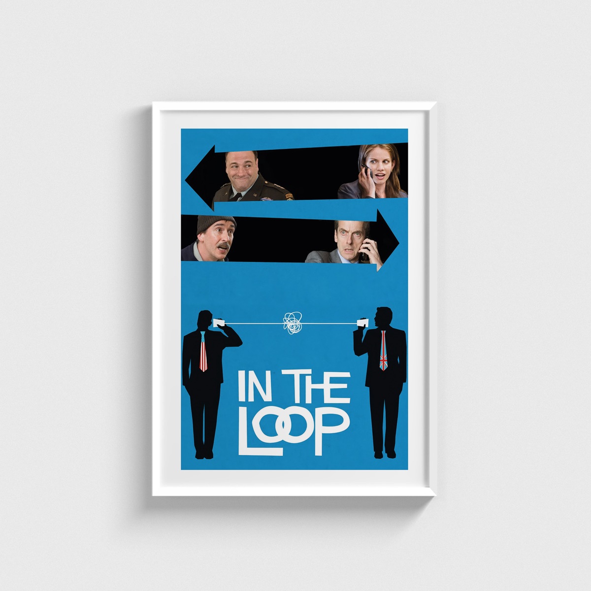 In the Loop film posteri, beyaz çerçeveli tablo