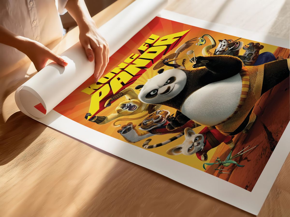 Kung Fu Panda (2008) Film Posteri, rulo yapılmış çerçevesiz poster