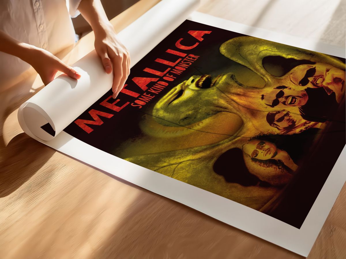 Metallica Some Kind of Monster (2004) Film Posteri, rulo yapılmış çerçevesiz poster