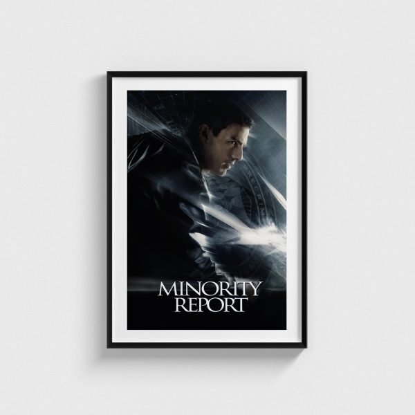 Minority Report film posteri, siyah çerçeveli tablo