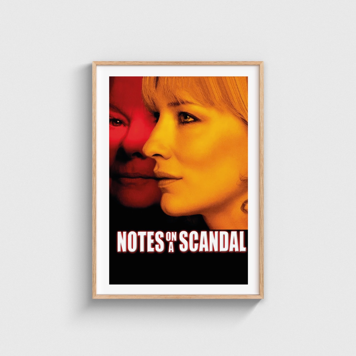 Notes on a Scandal film posteri, ahşap çerçeveli tablo