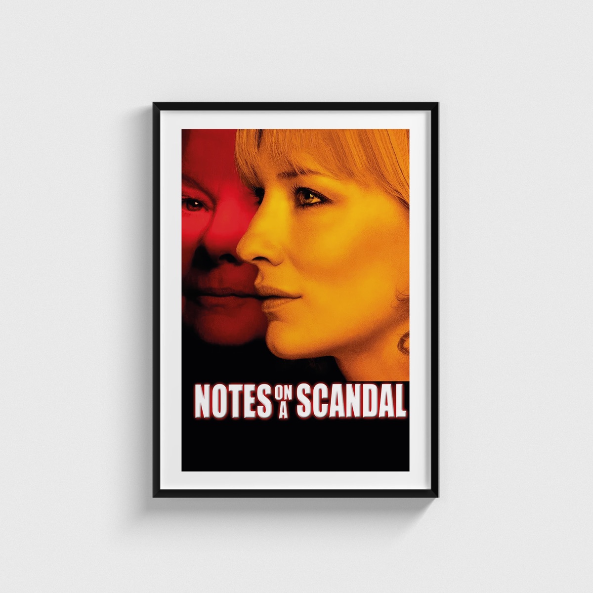 Notes on a Scandal film posteri, siyah çerçeveli tablo