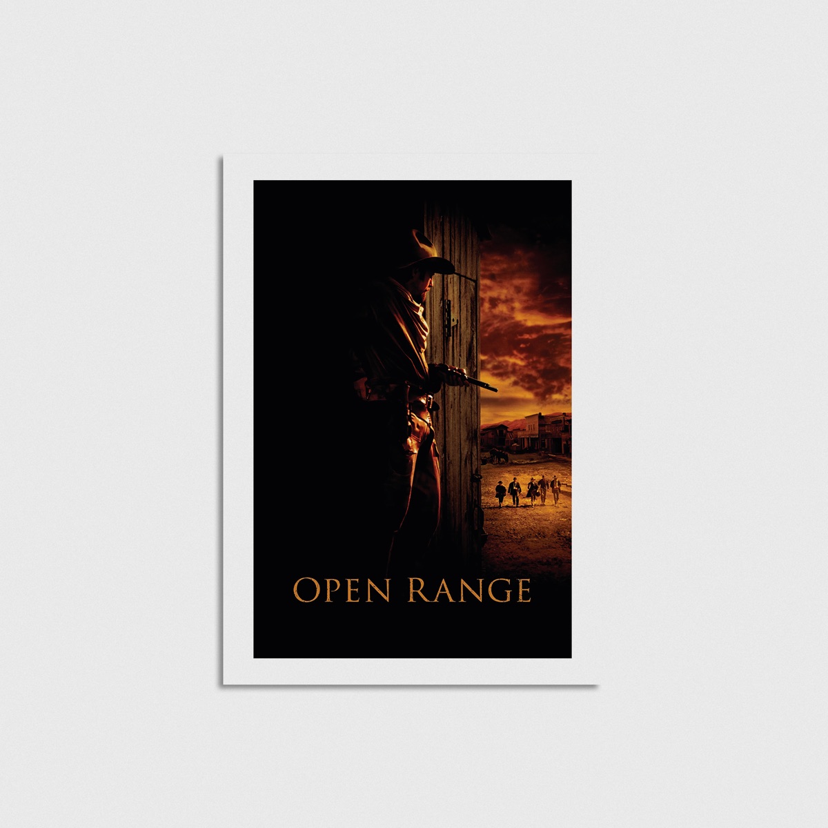 Open Range film posteri, çerçevesiz poster