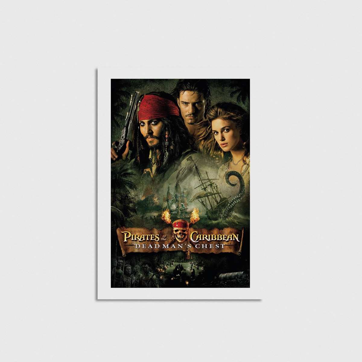Pirates of the Caribbean Dead Man's Chest film posteri, çerçevesiz poster