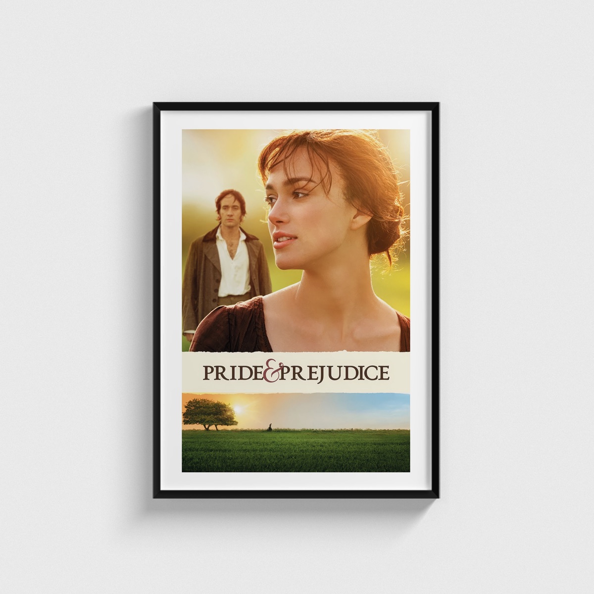 Pride & Prejudice film posteri, siyah çerçeveli tablo