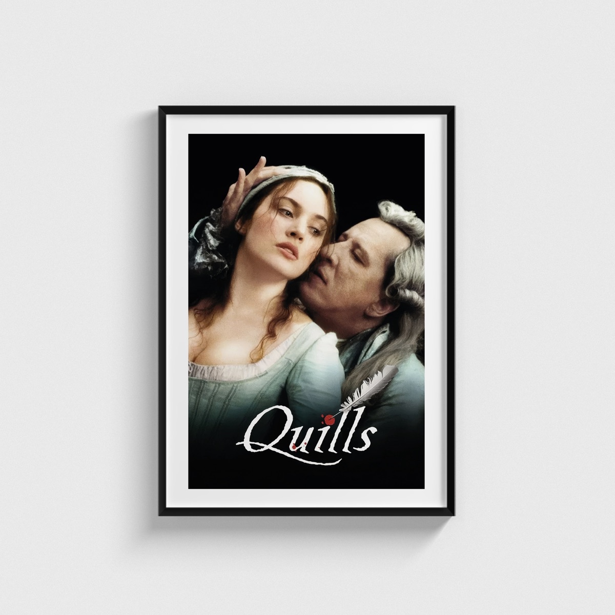 Quills film posteri, siyah çerçeveli tablo