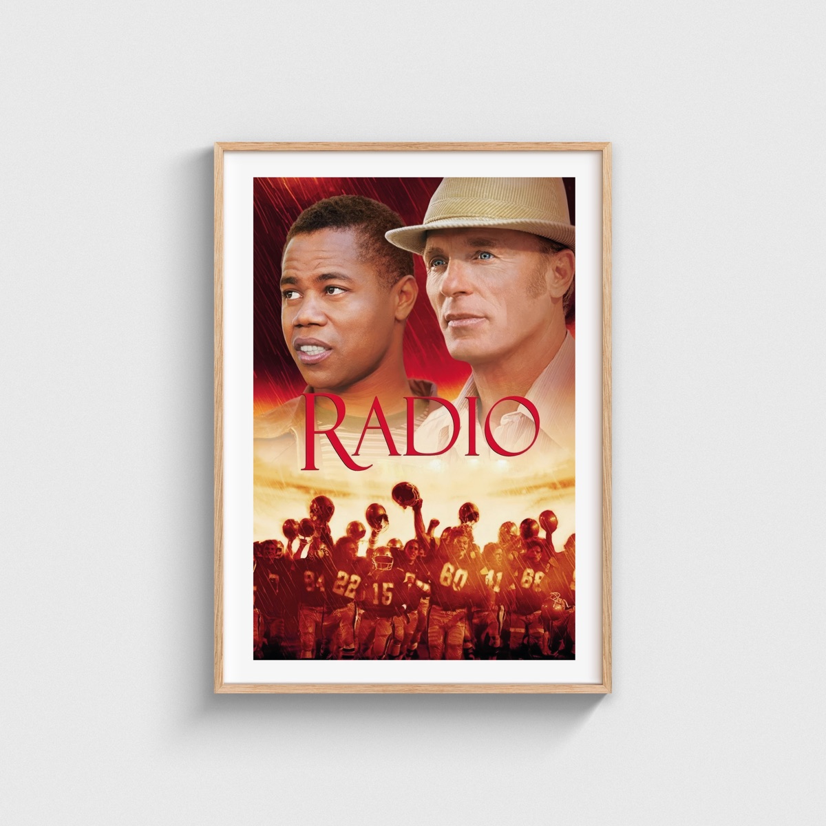 Radio film posteri, ahşap çerçeveli tablo