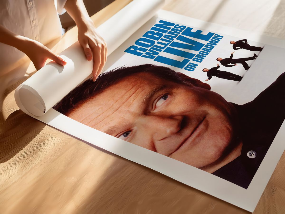 Robin Williams Live on Broadway (2002) Film Posteri, rulo yapılmış çerçevesiz poster
