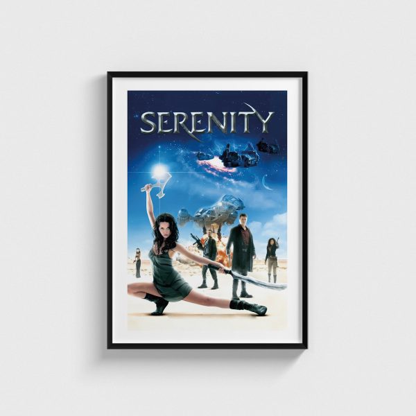 Serenity film posteri, siyah çerçeveli tablo