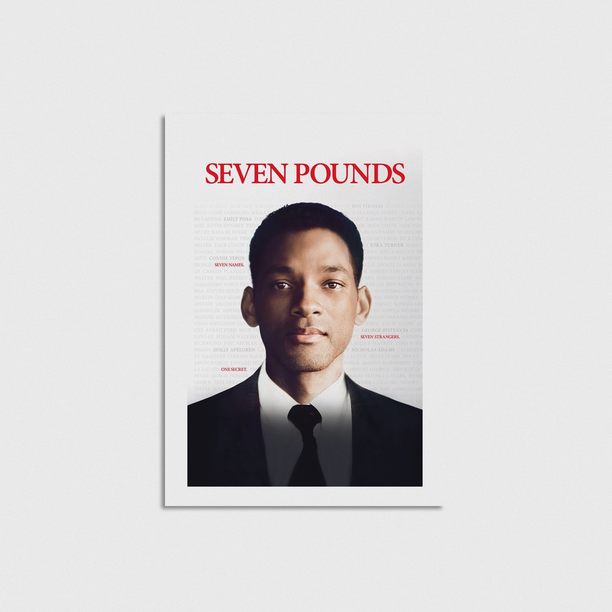 Seven Pounds film posteri, çerçevesiz poster