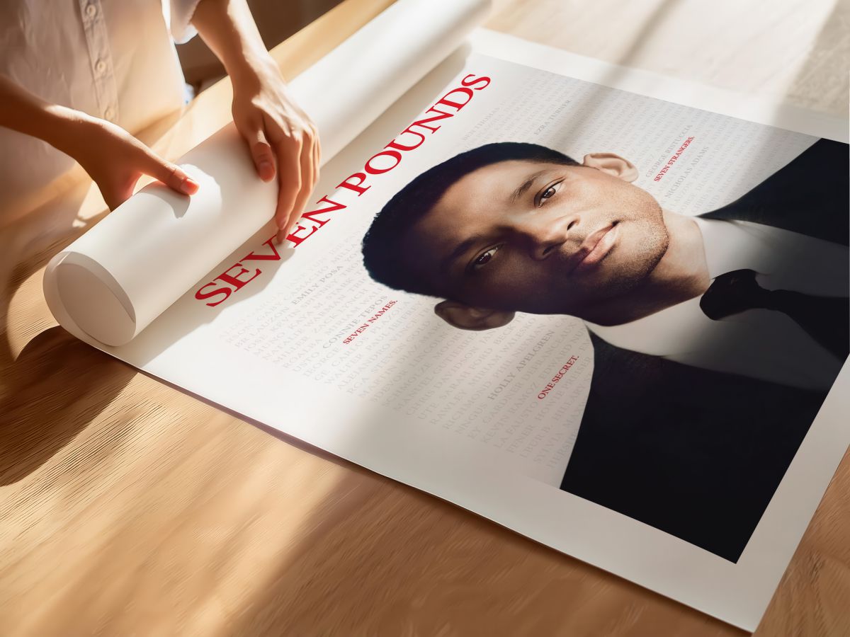 Seven Pounds (2008) Film Posteri, rulo yapılmış çerçevesiz poster