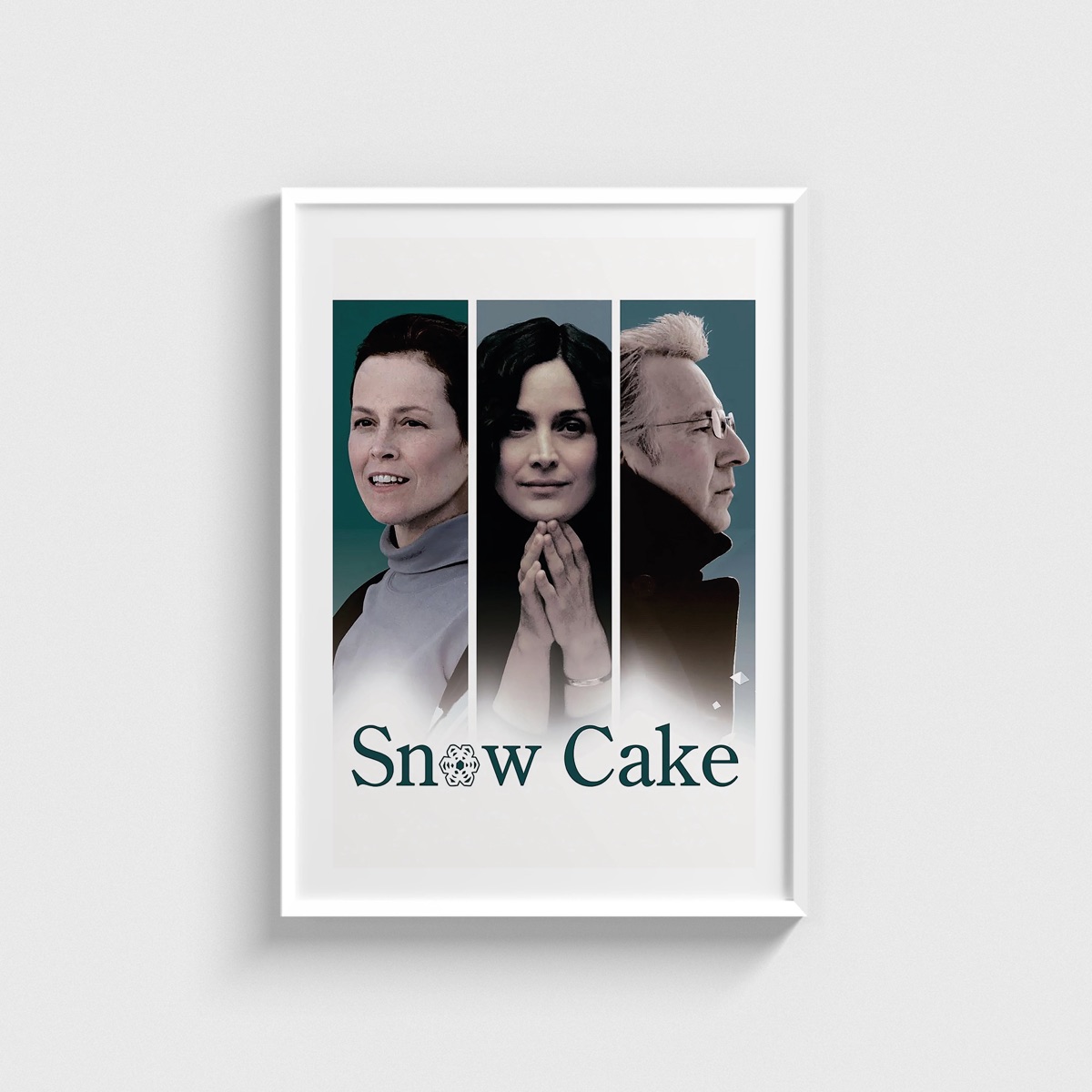 Snow Cake film posteri, beyaz çerçeveli tablo