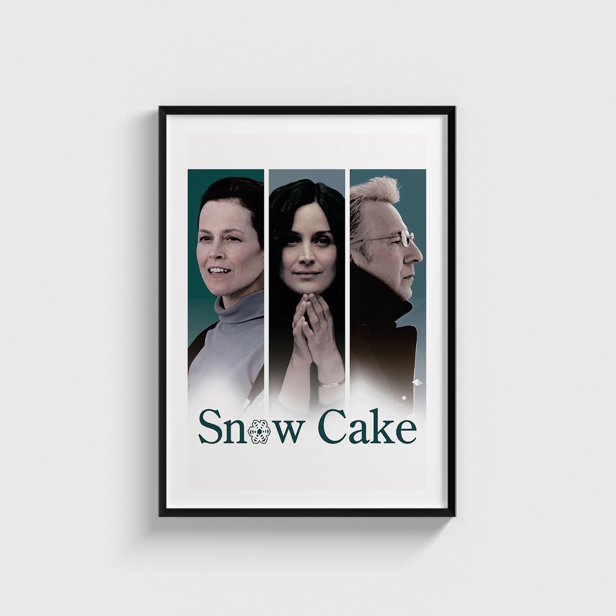 Snow Cake film posteri, siyah çerçeveli tablo