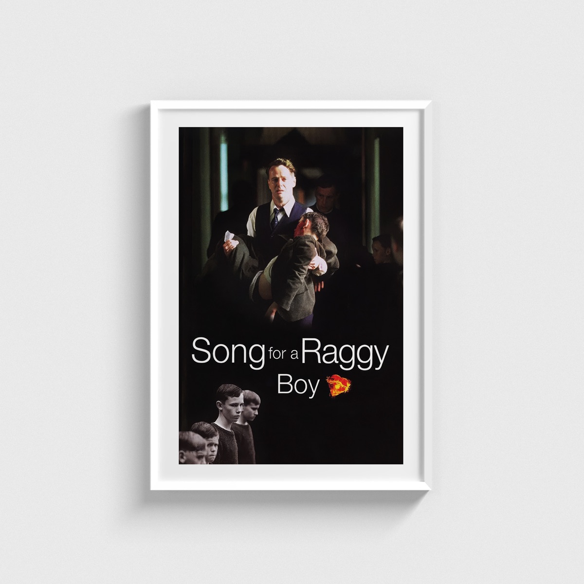 Song for a Raggy Boy film posteri, beyaz çerçeveli tablo