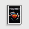 Superman II The Richard Donner Cut film posteri, siyah çerçeveli tablo