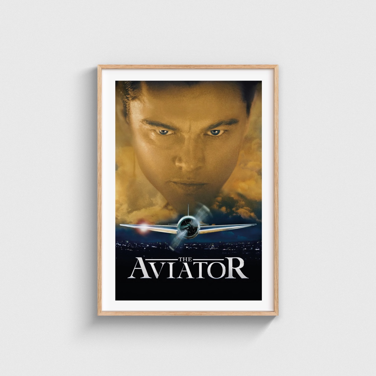 The Aviator film posteri, ahşap çerçeveli tablo