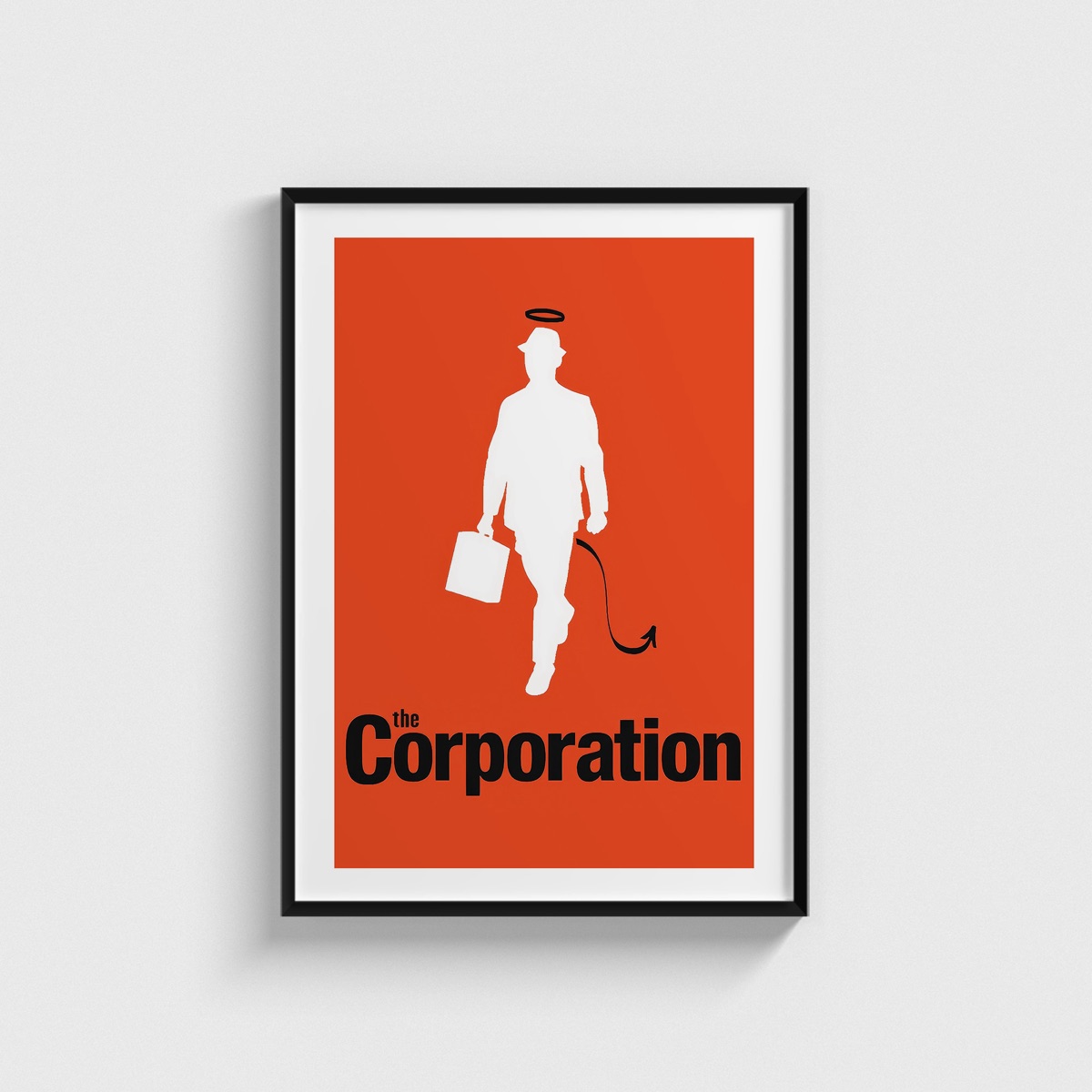 The Corporation film posteri, siyah çerçeveli tablo