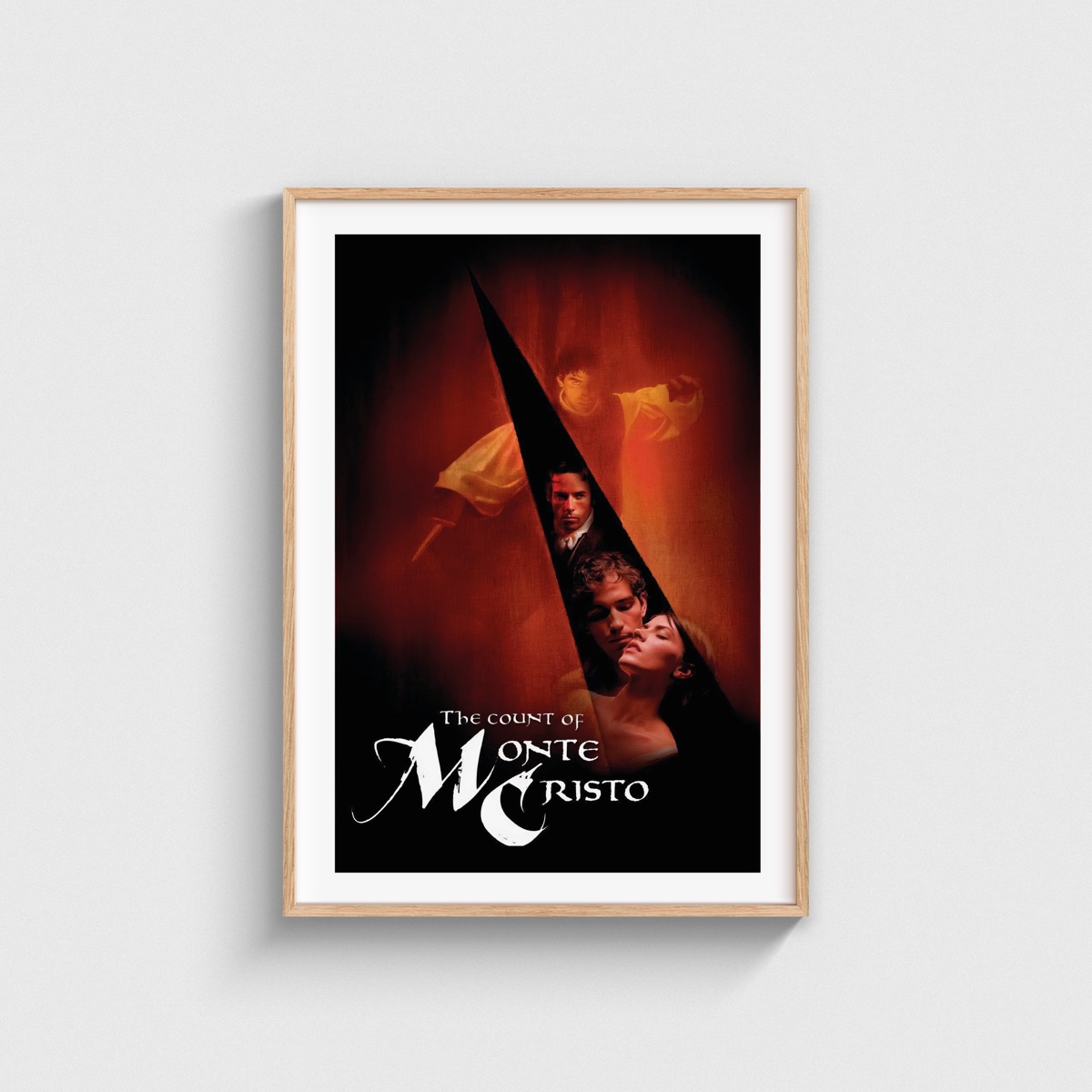 The Count of Monte Cristo film posteri, ahşap çerçeveli tablo