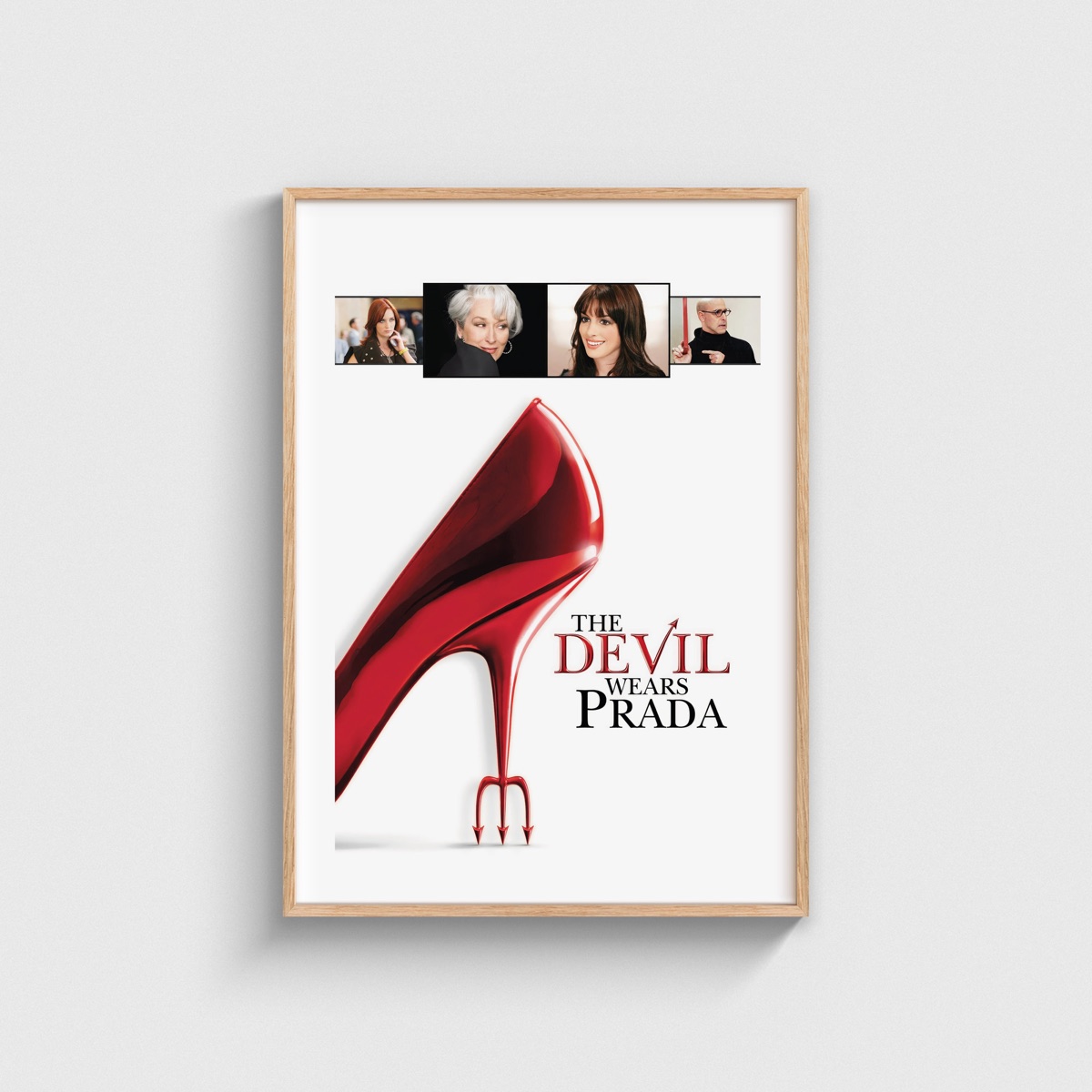 The Devil Wears Prada film posteri, ahşap çerçeveli tablo