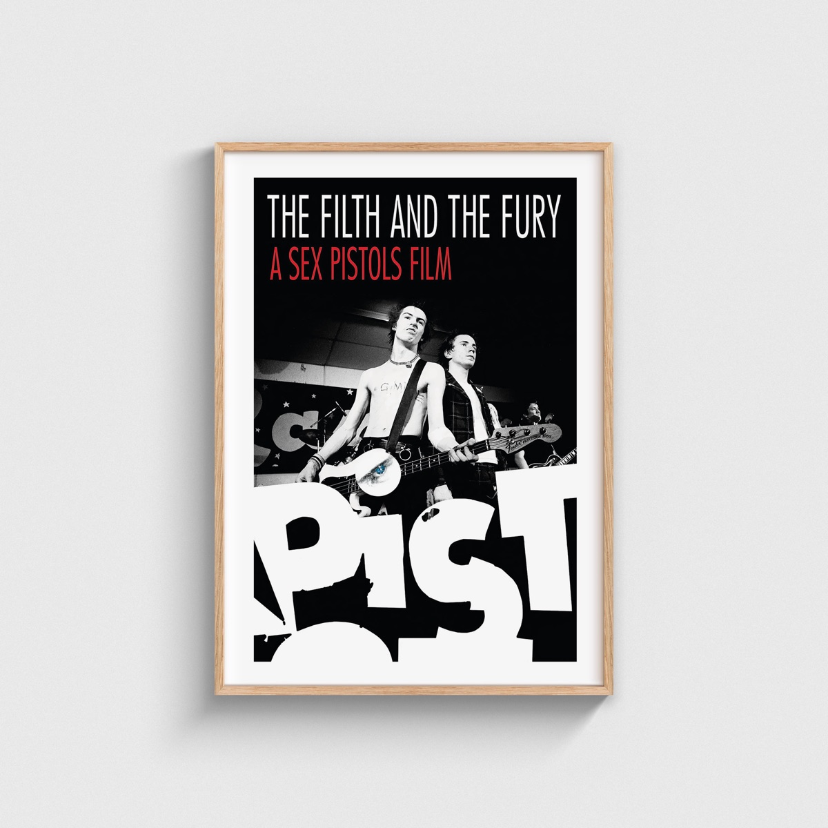 The Filth and the Fury film posteri, ahşap çerçeveli tablo