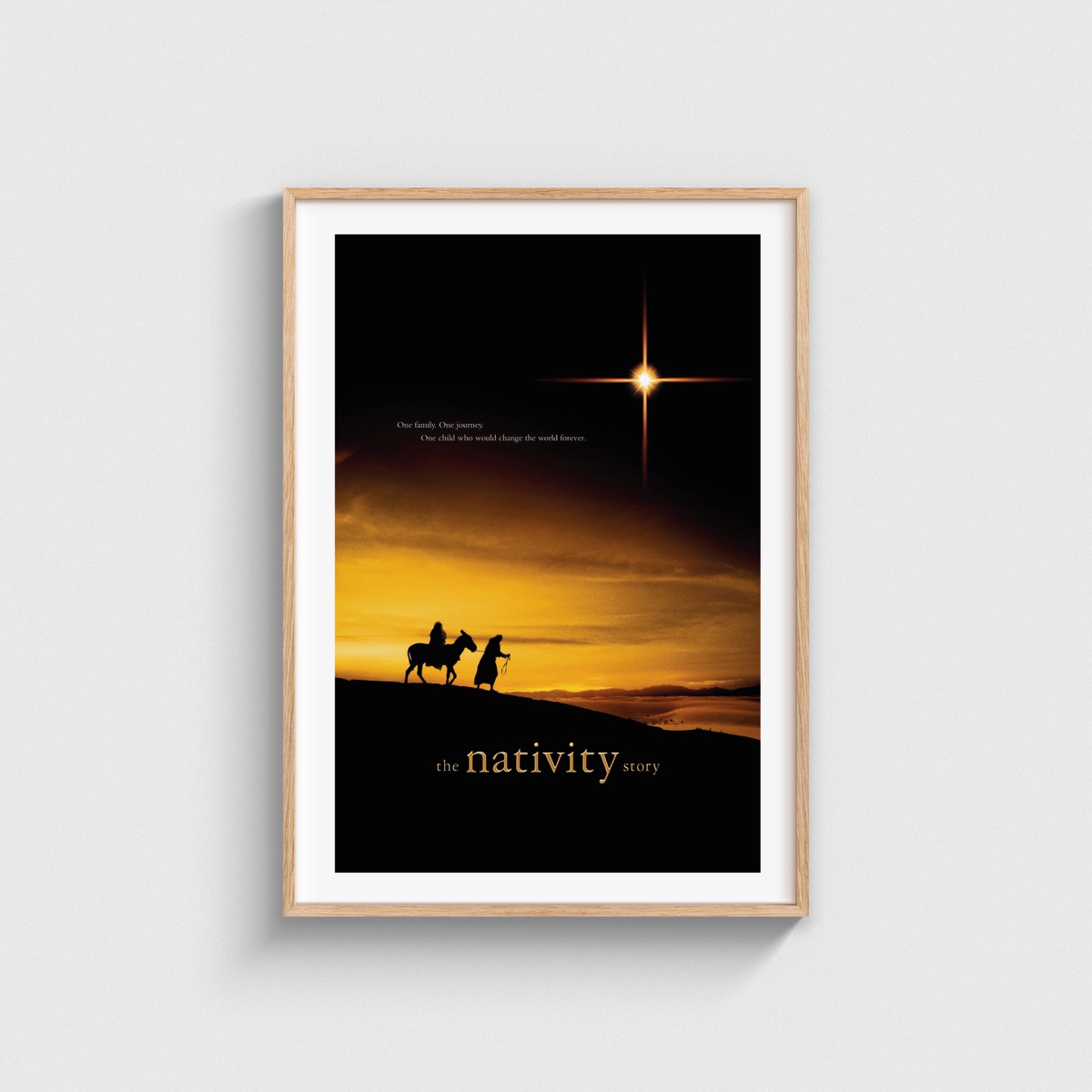 The Nativity Story film posteri, ahşap çerçeveli tablo