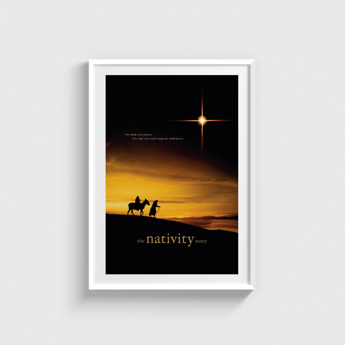 The Nativity Story film posteri, beyaz çerçeveli tablo