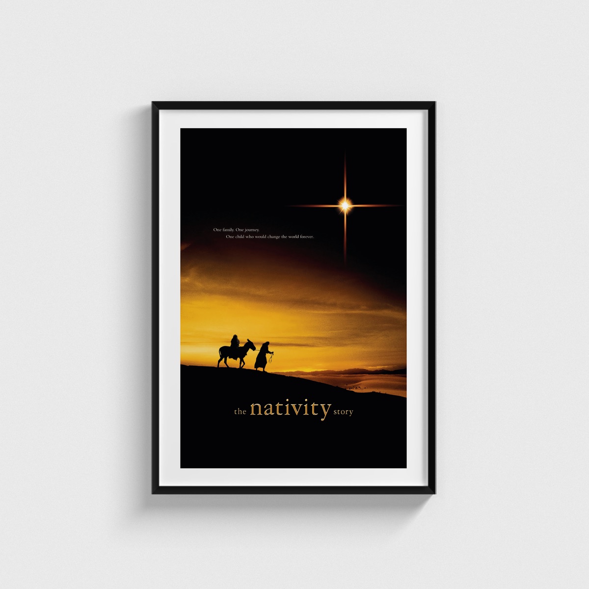The Nativity Story film posteri, siyah çerçeveli tablo