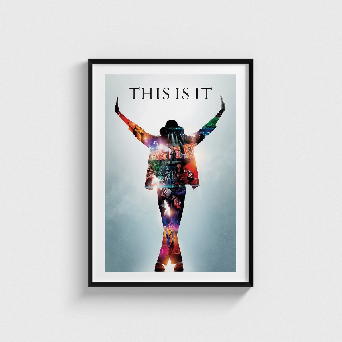 This Is It film posteri, siyah çerçeveli tablo