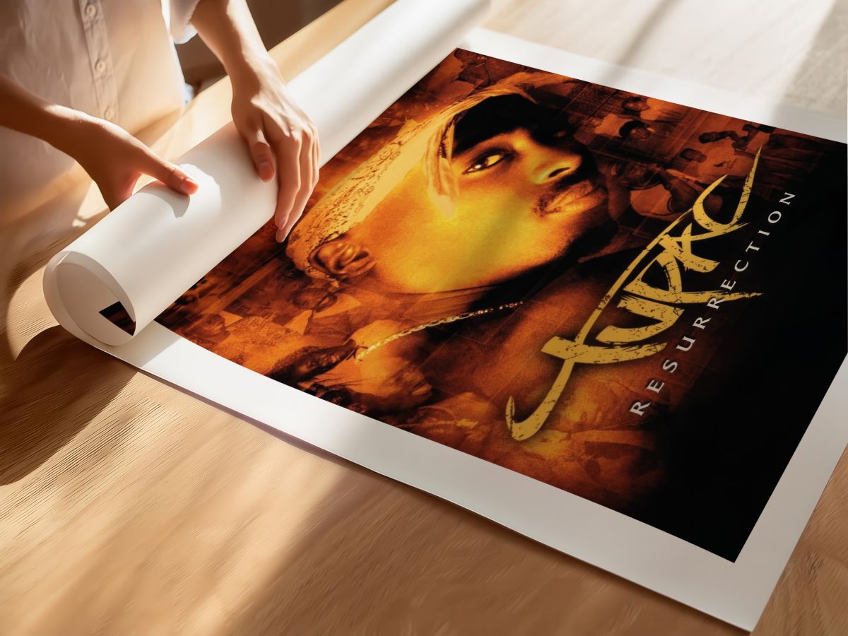 Tupac: Resurrection (2003) Film Posteri, rulo yapılmış çerçevesiz poster