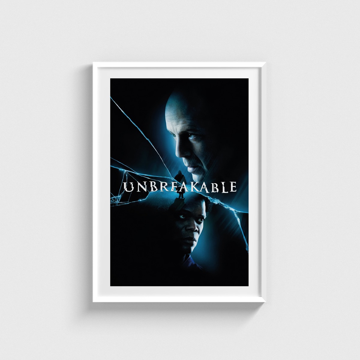 Unbreakable film posteri, beyaz çerçeveli tablo