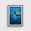 Whale Rider film posteri, siyah çerçeveli tablo