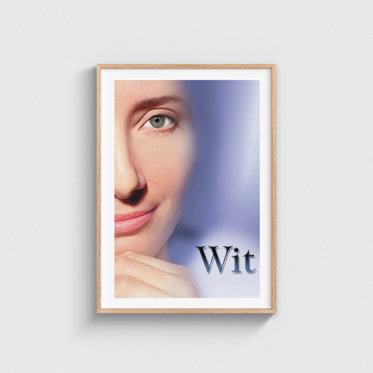 Wit film posteri, ahşap çerçeveli tablo