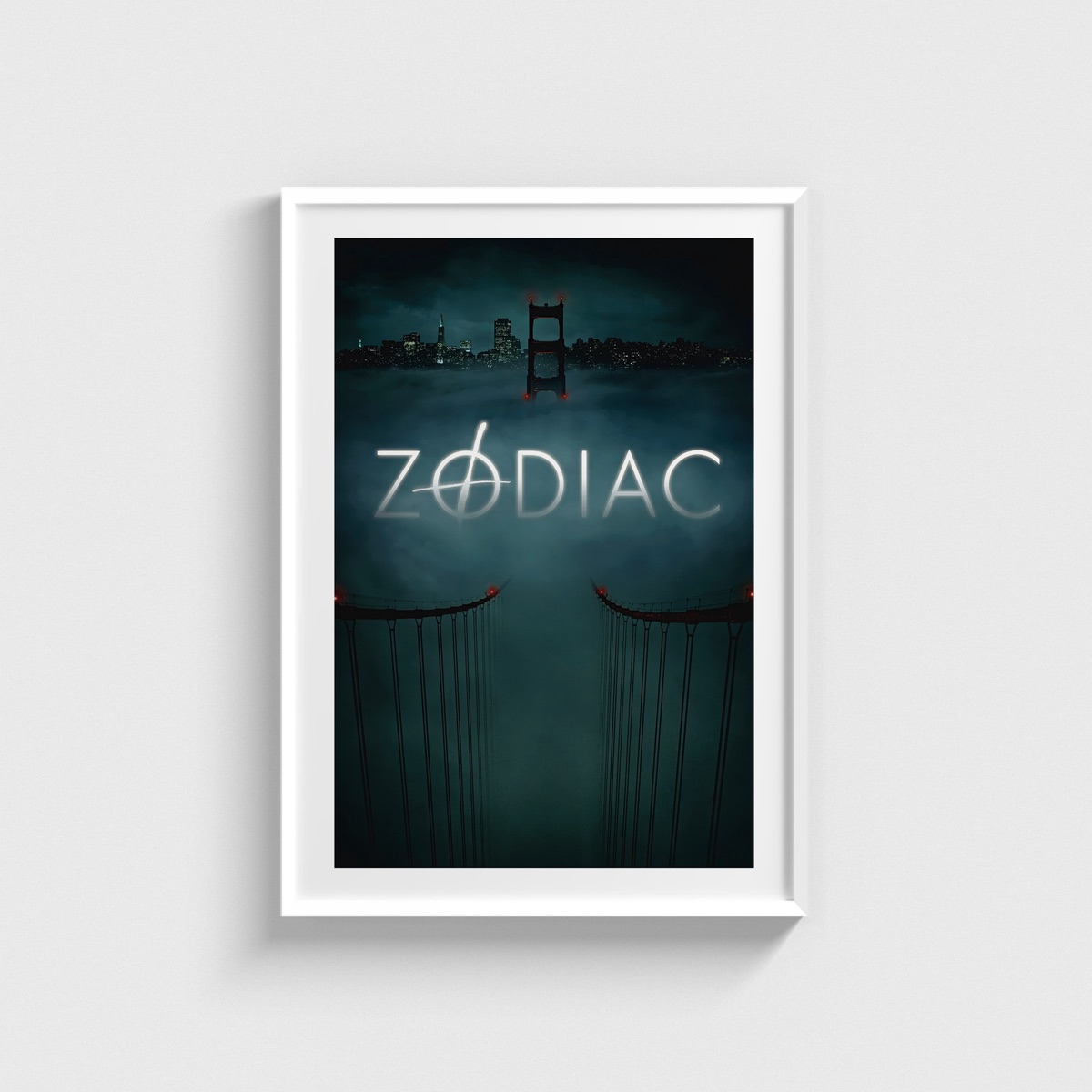 Zodiac film posteri, beyaz çerçeveli tablo