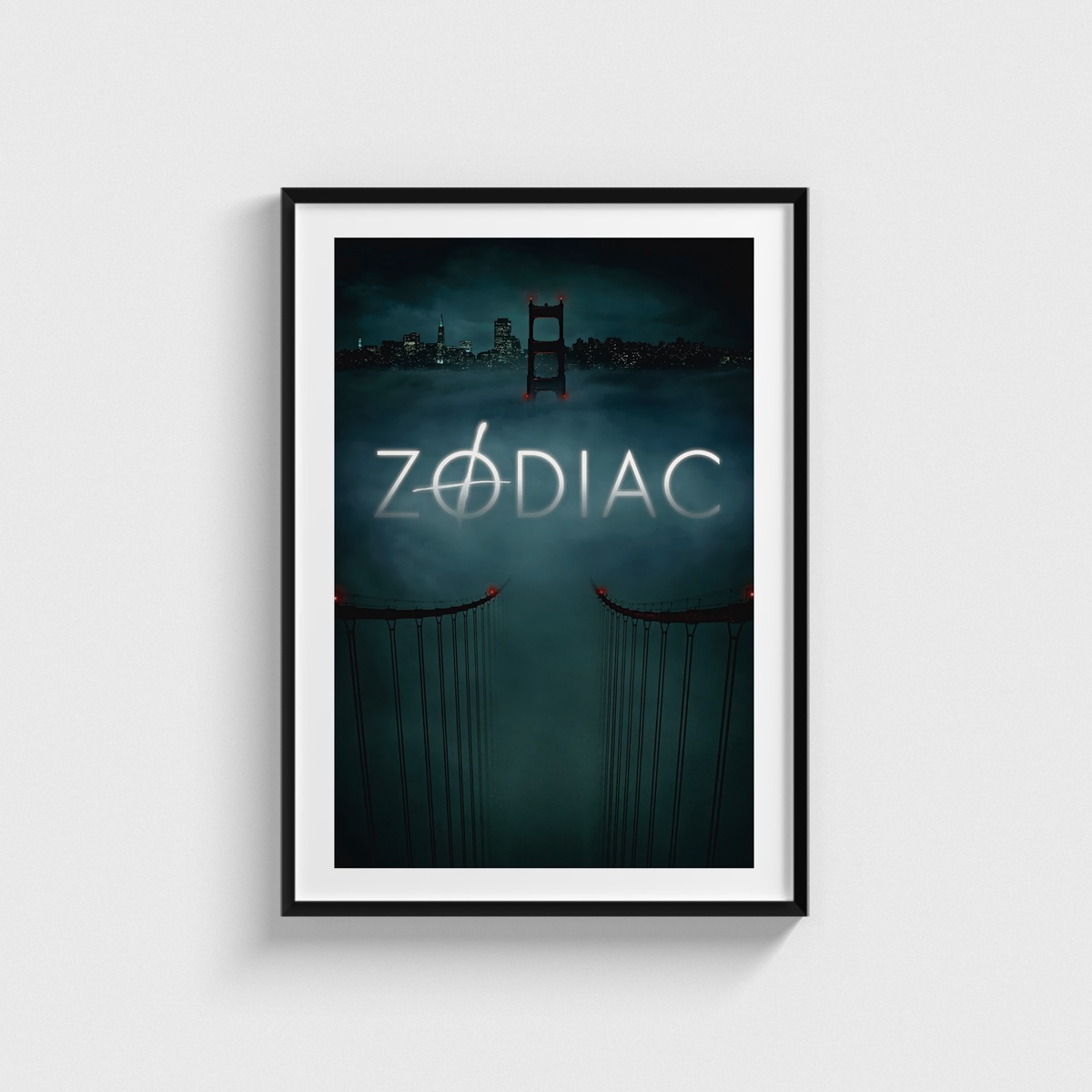 Zodiac film posteri, siyah çerçeveli tablo