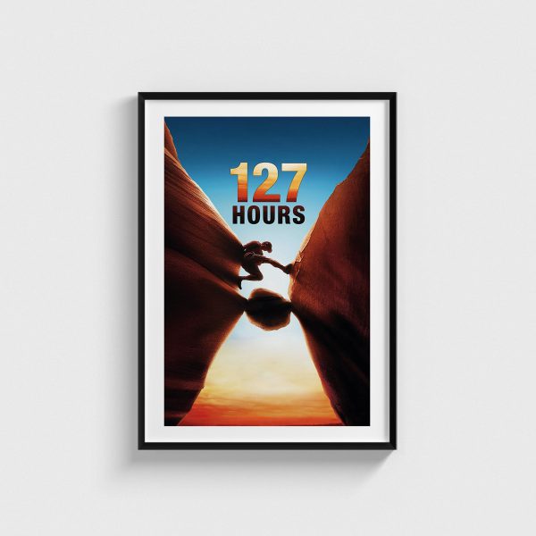 127 Hours film posteri, siyah çerçeveli tablo