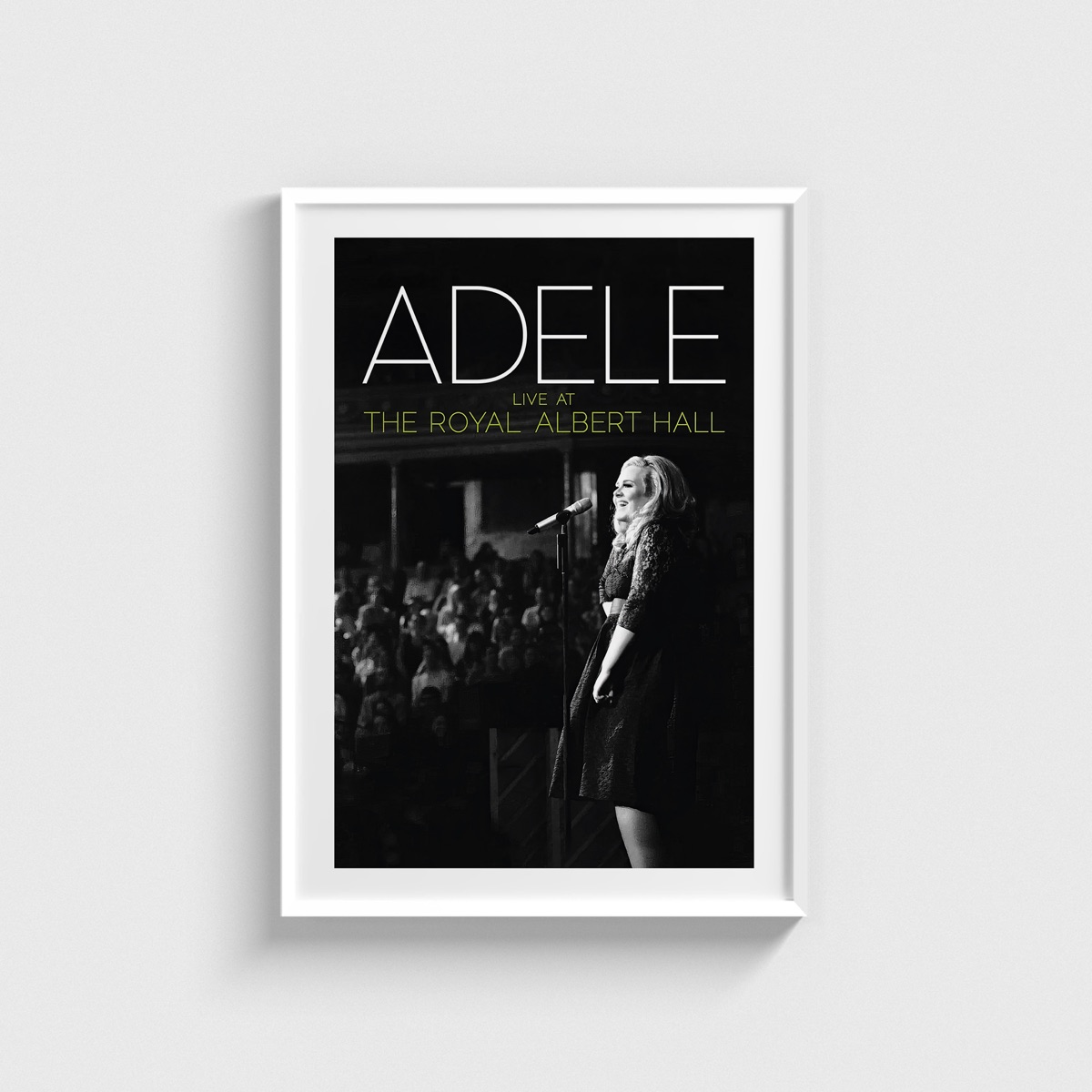 Adele Live at the Royal Albert Hall film posteri, beyaz çerçeveli tablo
