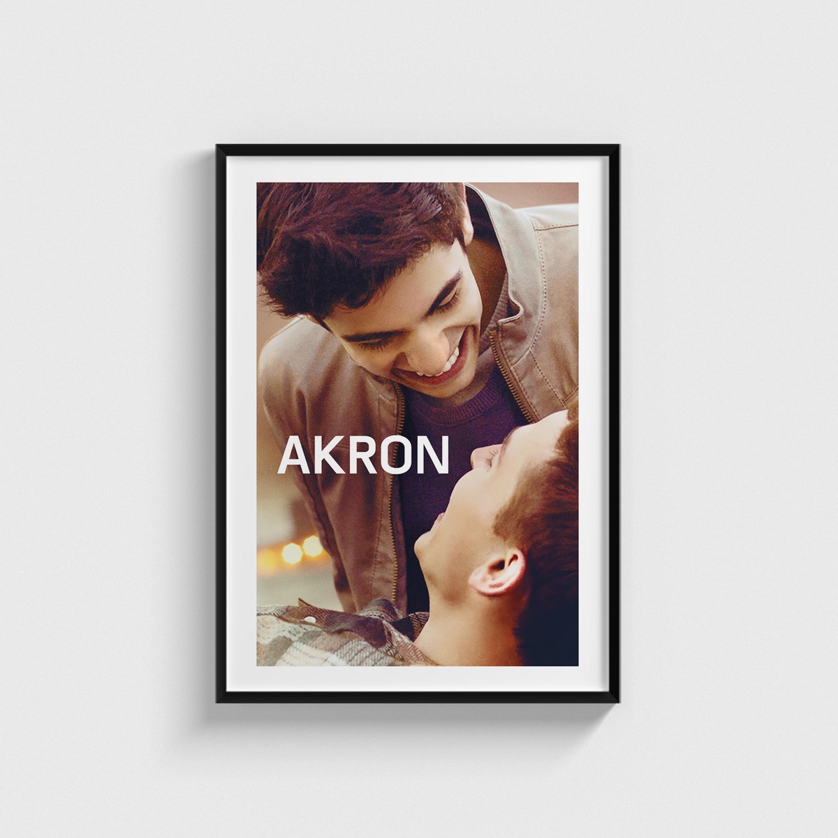 Akron film posteri, siyah çerçeveli tablo